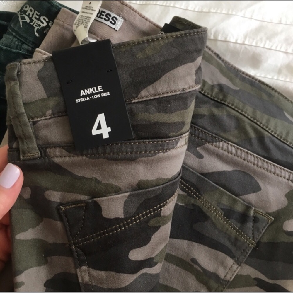Express Camo Skinny Jeans
